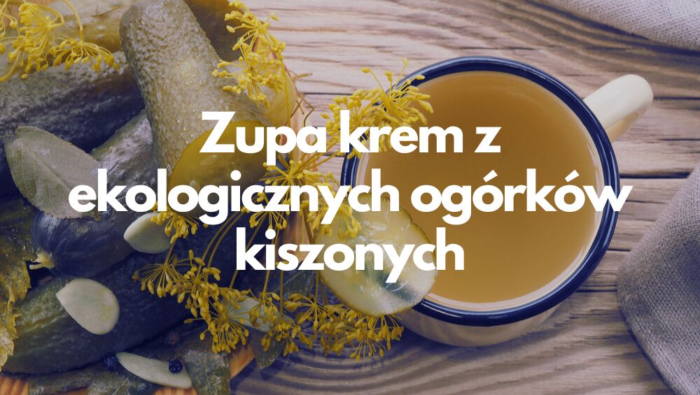 Zupa krem z ekologicznych ogórków kiszonych